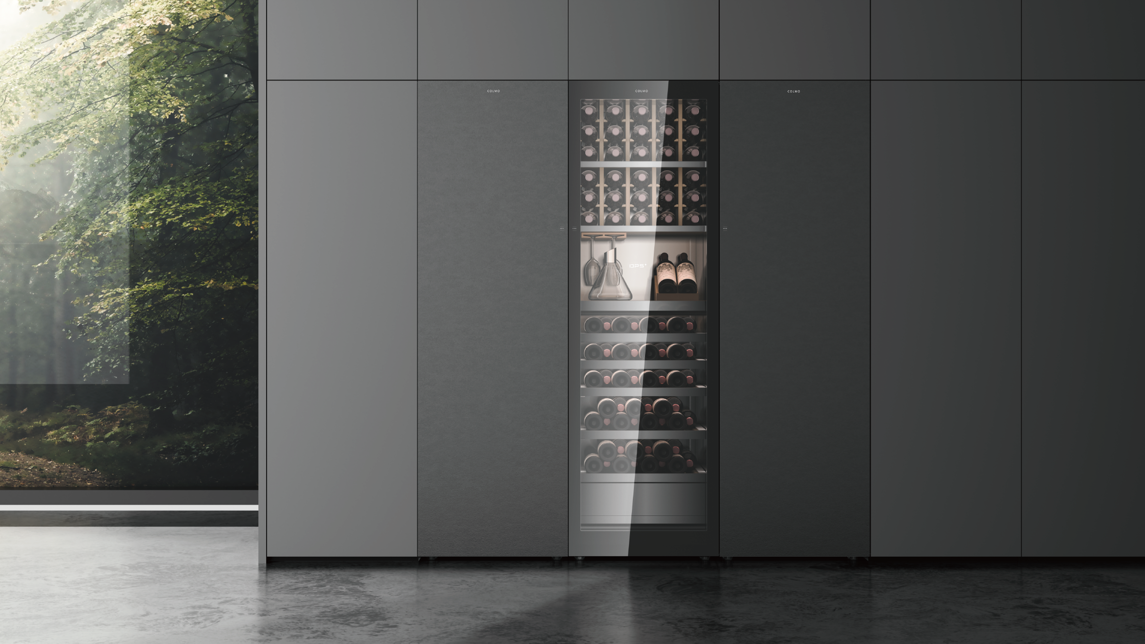 COLMO Wine Cooler 420 纯平嵌入式酒柜场景